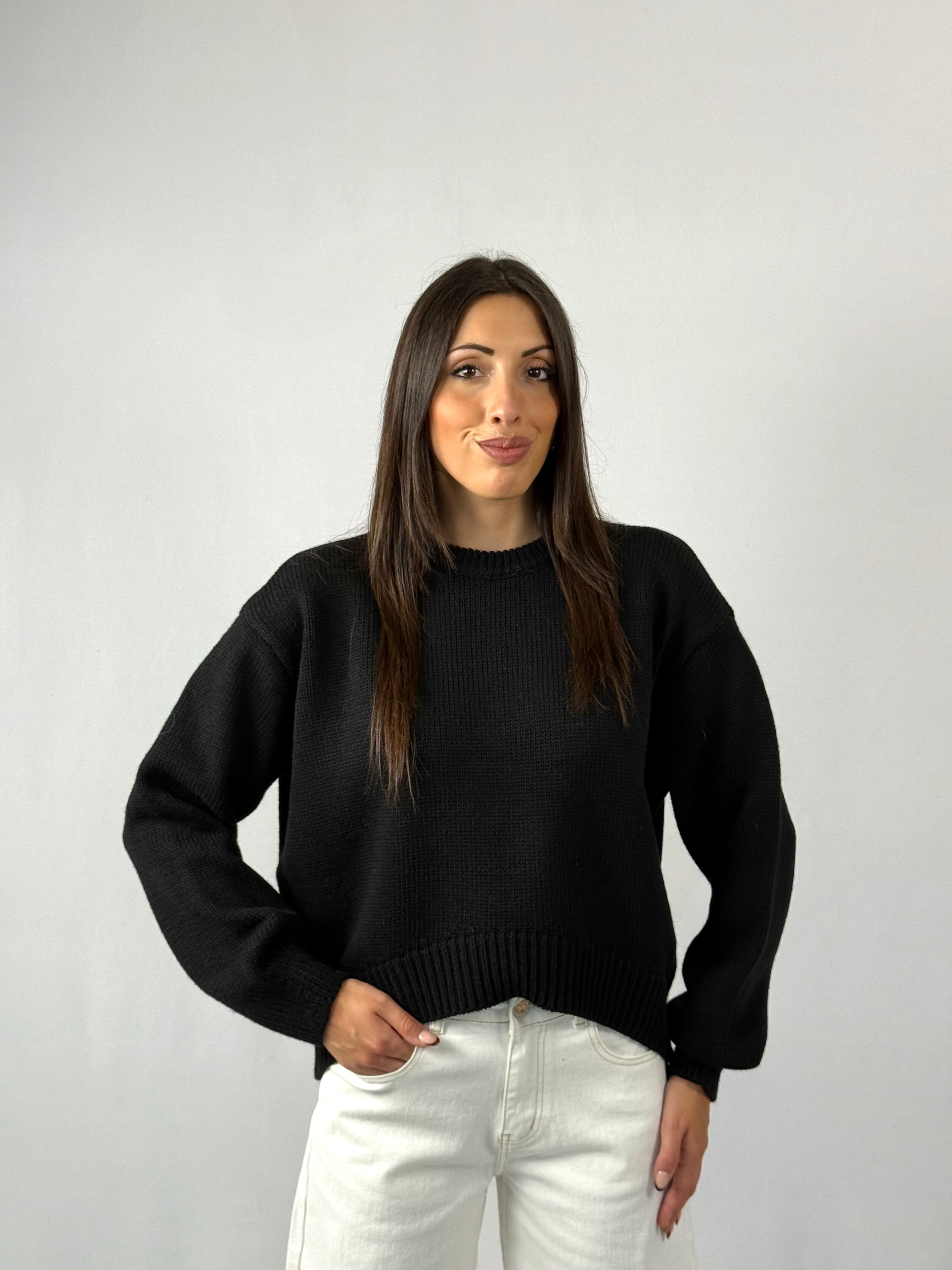 Maglione semi crop Lumina